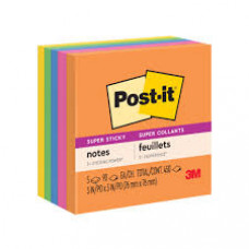 Post-it Super Sticky Notes 654-5SSUC 76x76mm Energy Boost; Pack of 5