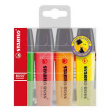 Stabilo Boss 70/4 Highlighters Wallet of 4 Asst
