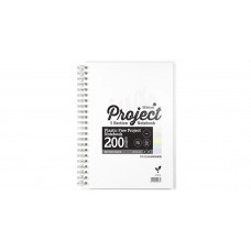 Silvine Tinted Project Book A4+ 5 Section 8mm Lined with Margin 200 Pages