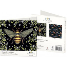 M&G - Honey Bee & Moths Notecard Set 4 X 2