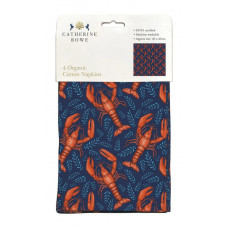 M&G - Lobster Pattern 4 Pkt - Cotton Napkins