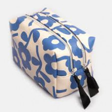 Caroline Gardner - Blue Flower - Large Travel Wash Bag