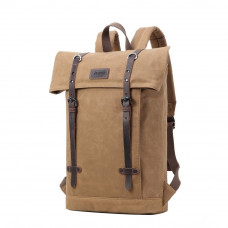 Edison Waxed Canvas Backpack - Camel