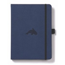 DINGBATS WILDLIFE  POCKET BLUE WHALE NOTEBOOK A6 GRAPH