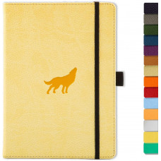 DINGBATS WILDLIFE CREAM WOLF  NOTEBOOK A5 GRAPH