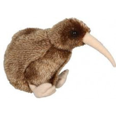 NZ Sound Bird Medium Soft Toy - Brown Kiwi 18cm