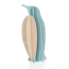 Lovi Penguin 10cm light blue + wood