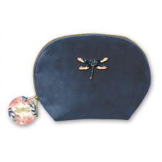 Punch Studio - Dragonfly Navy - Cosmetic Velvet Bag