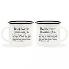 Legami - Espresso For Two - Set of 2 New Bone China Coffee Mugs 50 mL - Book Lover