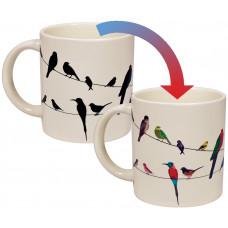 The Unemployed Philosophers Guild - Birds On A Wire - Disappearing Mug