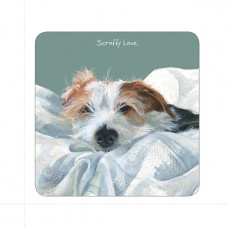Little Dog Laughed - Coaster Scruffy Love