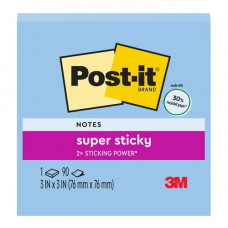 Post-it Recycled Super Sticky Notes 654R-1SSWDM 76x76mm Washed Denim Pad