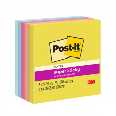 Post-it Super Sticky Notes 654-5SSJOY 76x76mm Summer Joy; Pack of 5