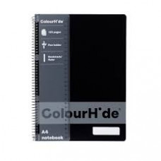 Colourhide Notebook A4 120pg Black