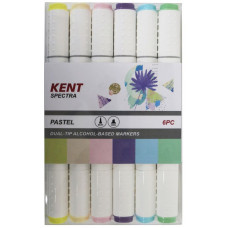 Kent Spectra Graphic Design Markers Pastel 6PC