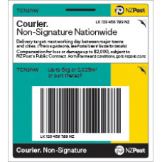 NZ Post Ticket <5kg Pcl Courier NonSig N/Wide TCNSNW22