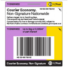 NZ Post Ticket <5kg Pcl Courier Economy NonSig N/Wide TCENSNW22