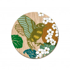 Wolfkamp & Stone - Screenprint Tauhou Waxeye - Coaster