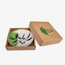 Jo Luping Design - Olive Dipped Green on White - 10cm Porcelain Bowl