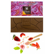 Schoc Chocolate : Strawberry Rose Milk Chocolate Tablet