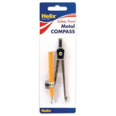 Helix G05X70 Metal Compass On Card + Pencil
