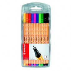 Stabilo Point 88 Fineliner Wallet Assorted 10 Pk