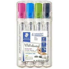 Staedtler Whiteboard Marker Bullet Point; Wallet 4 Asst New Colours
