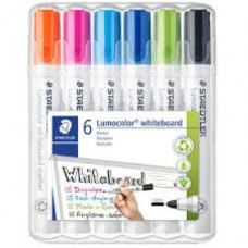 Staedtler Whiteboard Marker Bullet Point; Wallet 6 Asst New Colours