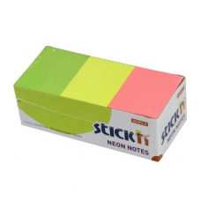 Stick'n Note 38x50mm 100 Sheet Neon Assorted Pack 12