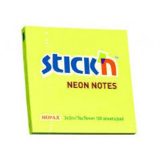 Stick'n Note 76x76mm 100 Sheet Neon Lemon