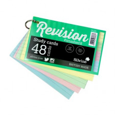Luxpad Revision Study Cards 5x3 Ruled Assorted Colours with Binding Ring