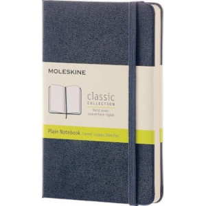 Moleskine Classic Hard Cover Notebook Plain Pocket Sapphire Blue