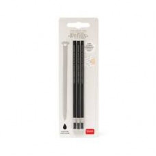 Legami Erasable Pen Refill - Black (pack of 3)