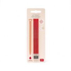 Legami Erasable Pen Refill - Red (pack of 3)