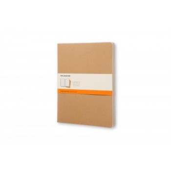 Moleskine Cahier Notebook Set of 3 Ruled Extra-Extra Large Kraft