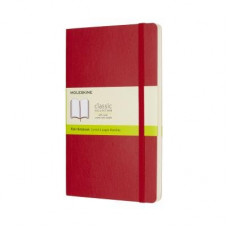 Moleskine Classic Soft Cover Notebook Plain Large Scarlet