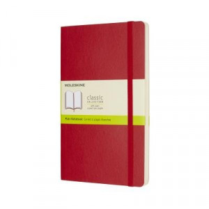 Moleskine Classic Soft Cover Notebook Plain Large Scarlet