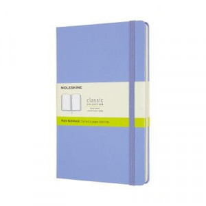 Moleskine Classic Hardcover Notebook Plain Large Hydrangea Blue