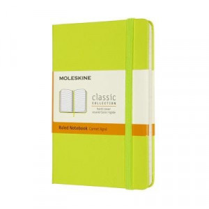 Moleskine Classic Hard Cover Notebook Ruled Lemon Green