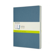 Moleskine Journal Cahier Extra Large Plain Blue: Set of 3