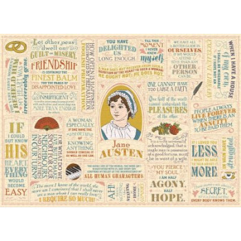 Jane Austen Literary Lines 1000 Pce Puzzle - The Unemployed Philosophers Guild