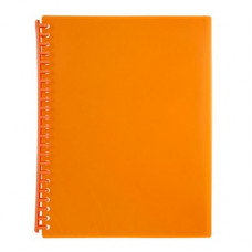 Marbig Refillable Display Book 20 Pocket Translucent Orange