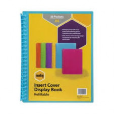Marbig Clearview Refillable Display Book 20 Pocket Translucent Marine