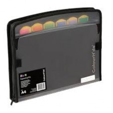 Colourhide Expanding File Zip It Black
