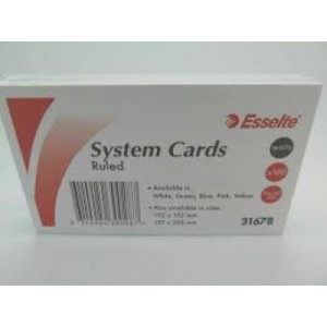 Esselte System Cards 5x3 Ruled