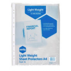 Marbig Sheet Protectors Lightweight A4 10pk
