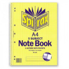 Spirax 596 5 Subject Notebook A4 250 Page