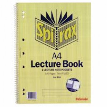 Spirax 598 Lecture Book W/Pocket A4 70 Leaf