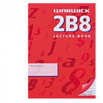 Warwick Lecture Book 2B8 94 Leaf A4 Ruled 7mm