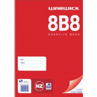 Warwick Exercise Book 8B8 50 Leaf A4 Spiral Ruled 7mm